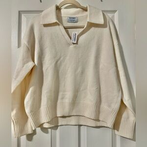 NWT! Old Navy Cozy Collared Sweater in Cream